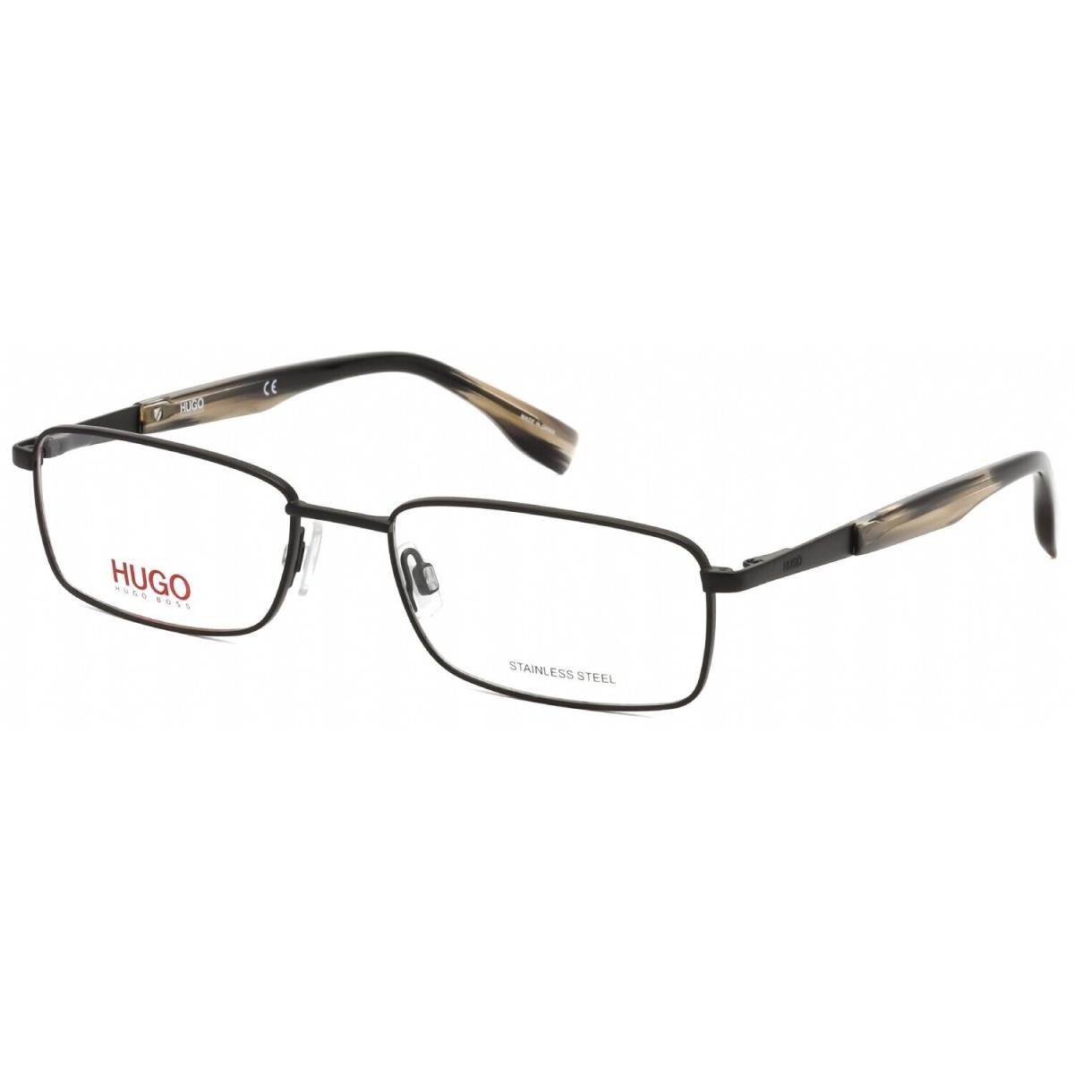 Hugo Boss HG0335 Fll Rectangle Matte Black Eyeglasses - Black, Frame: Matte Black