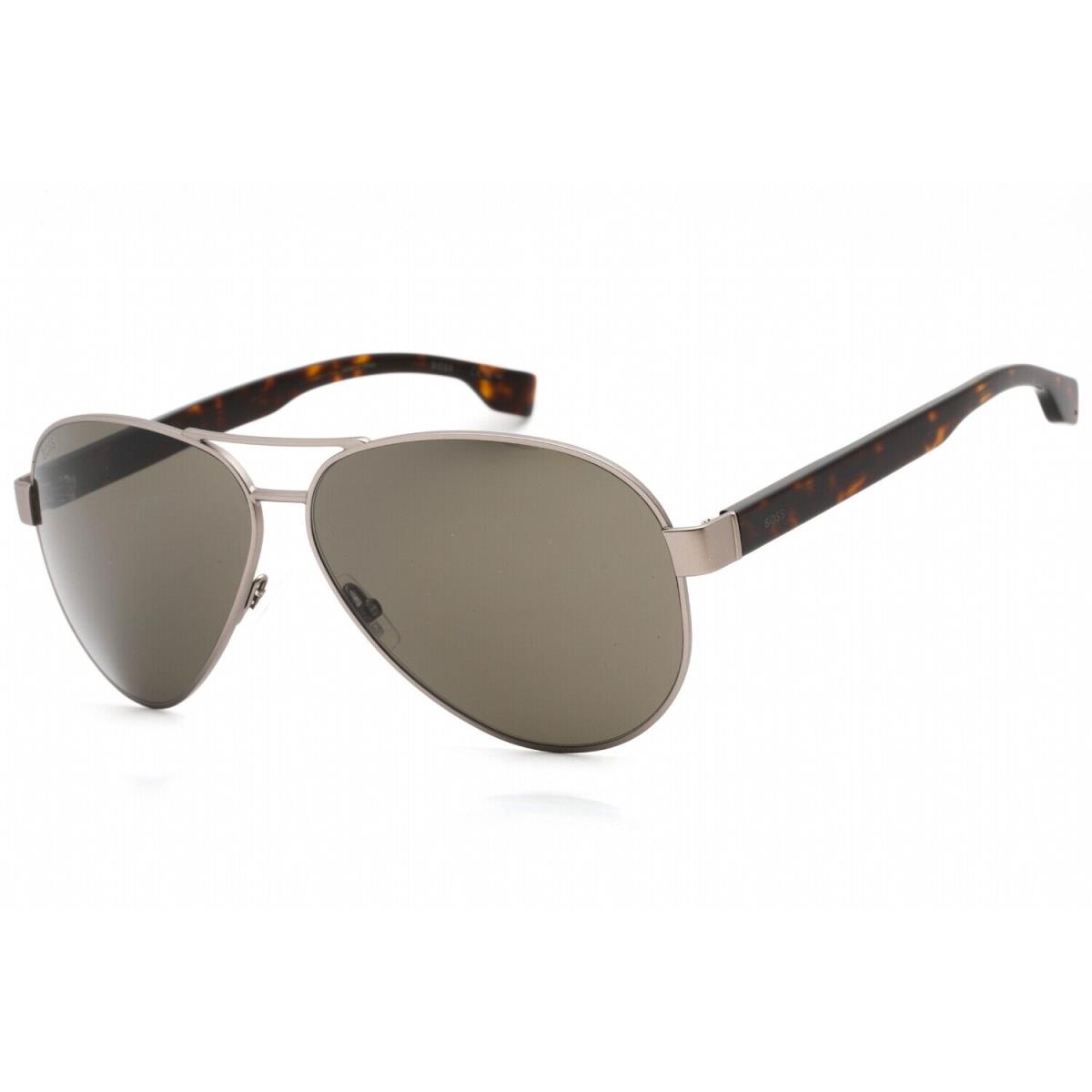 Hugo Boss 1560/O/S 0R81 70 Sunglasses Matte Ruthenium Frame Brown Lenses 63mm - Frame: Matte Ruthenium, Lens: Brown