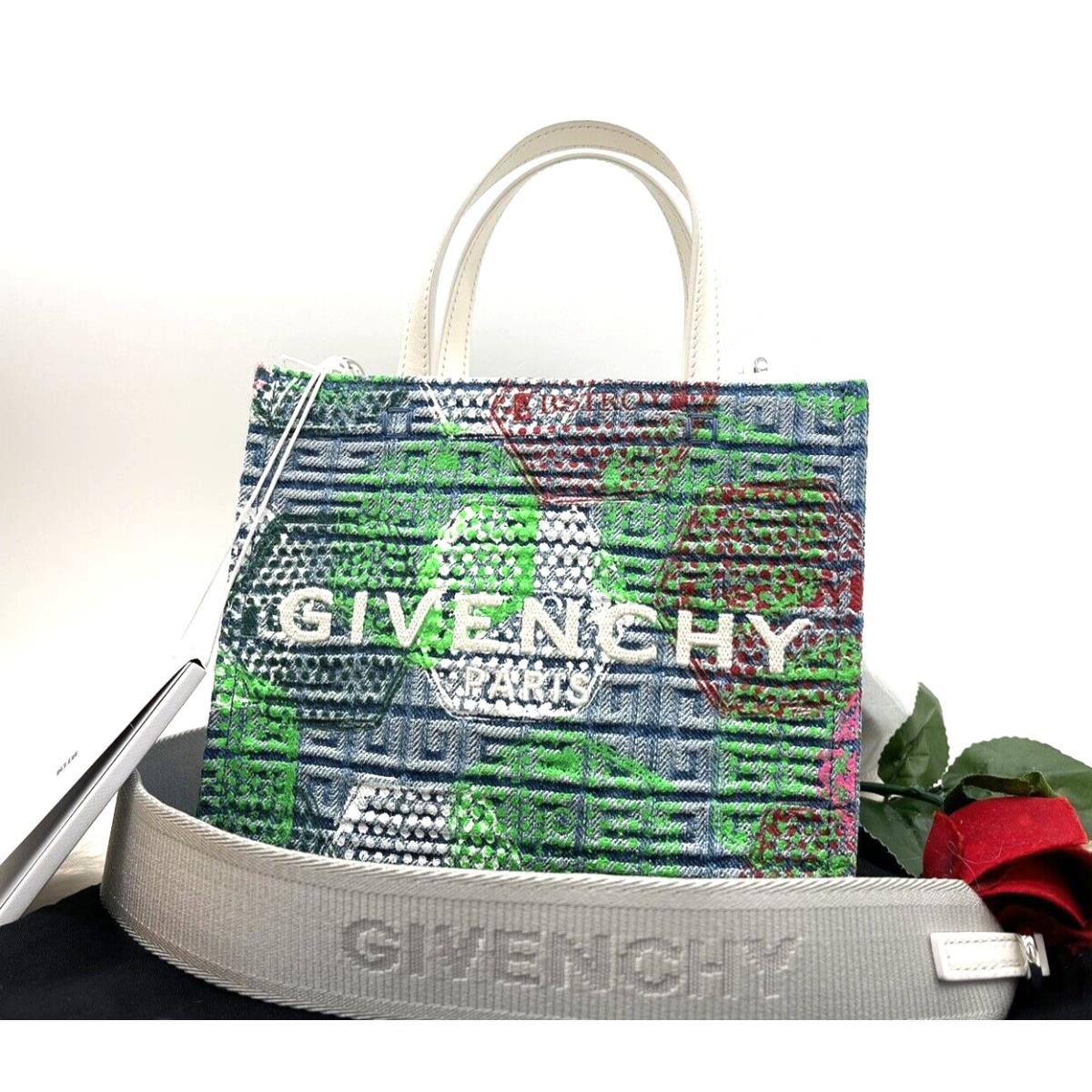 Givenchy x Bstroy Graphics Mini 4G Denim Cotton Tote Crossbody