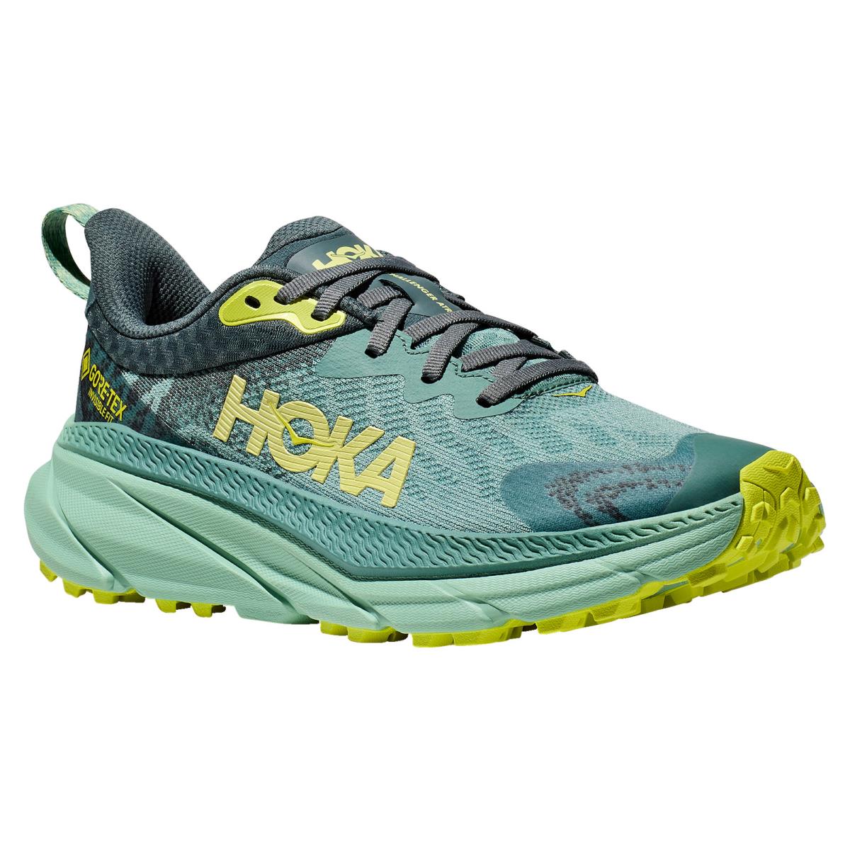 Hoka 1134502-TBGRN Challenger 7 Gtx Waterproof Trail Running Shoes For Ladies