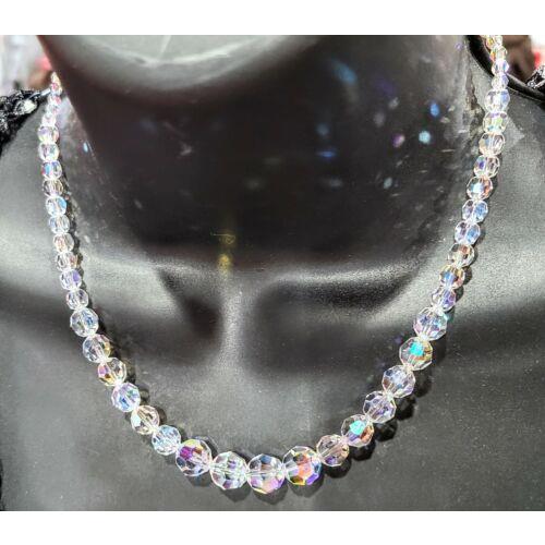 Handmade Swarovski Crystal 17 Inches Necklace Sterling Silver Clasp