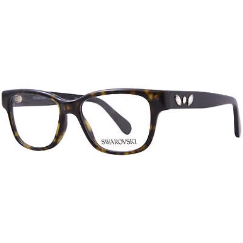 Swarovski SK2007 1002 Eyeglasses Women`s Havana Full Rim Square Shape 52mm