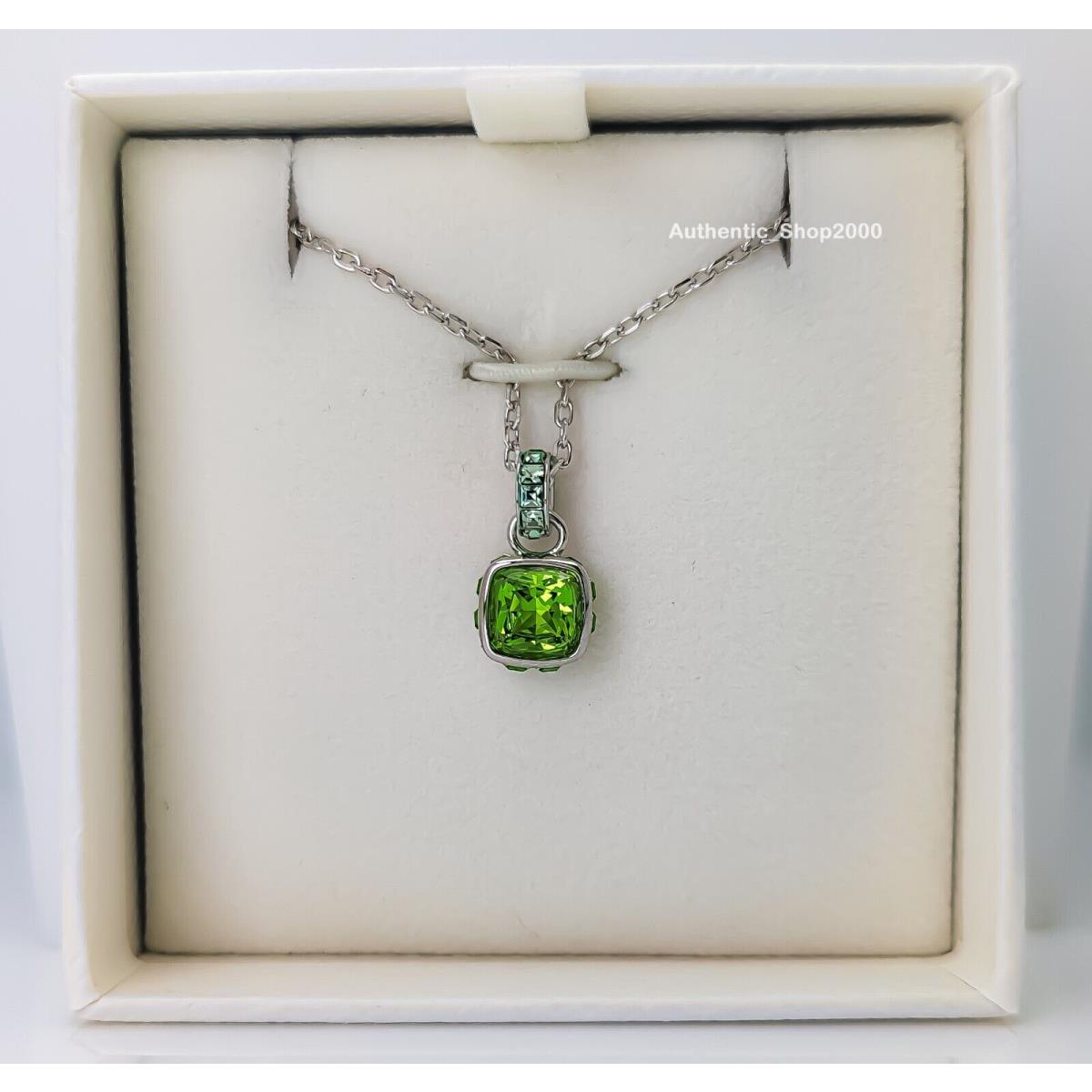 w Box Swarovski Green Crystal August Birthstone Pendant Necklace 5651706