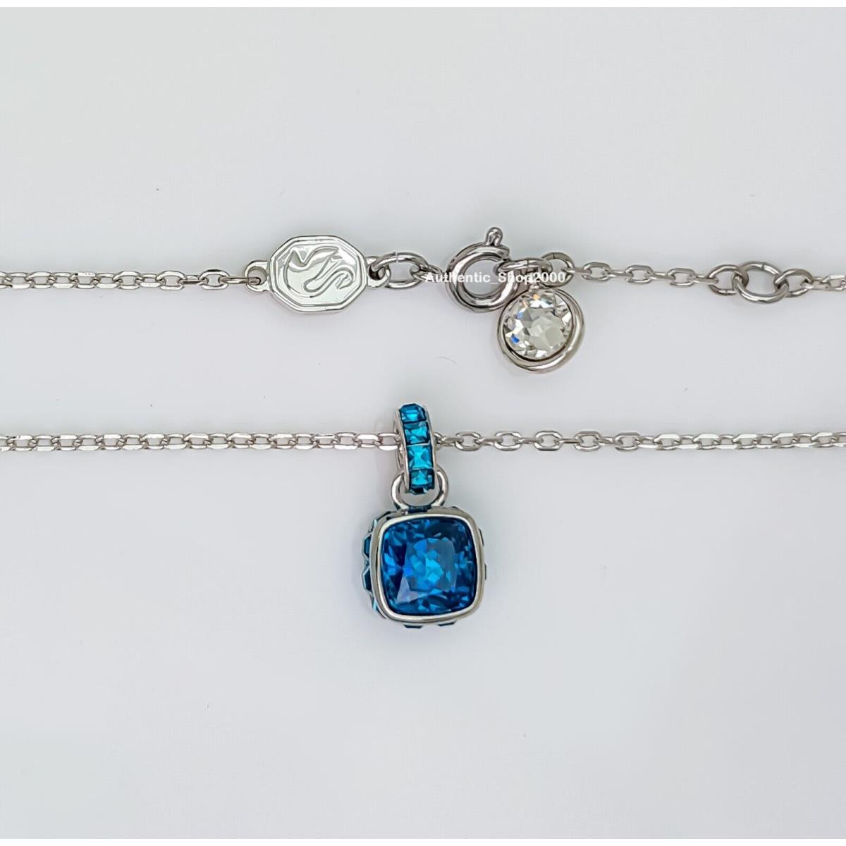 w Box Swarovski Blue Crystal December Birthstone Pendant