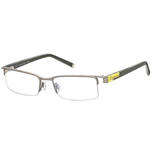 Dsquared2 DQ5069 015 Eyewear Optical Frame Gunmetal/yellow Rectangle Half Rim