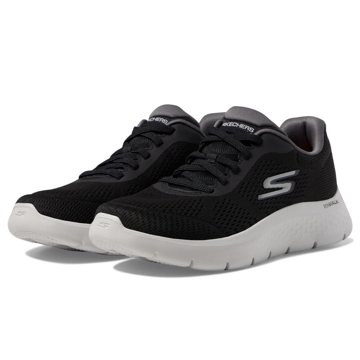 Man`s Sneakers Athletic Shoes Skechers Performance Go Walk Flex - Remark Black/Grey