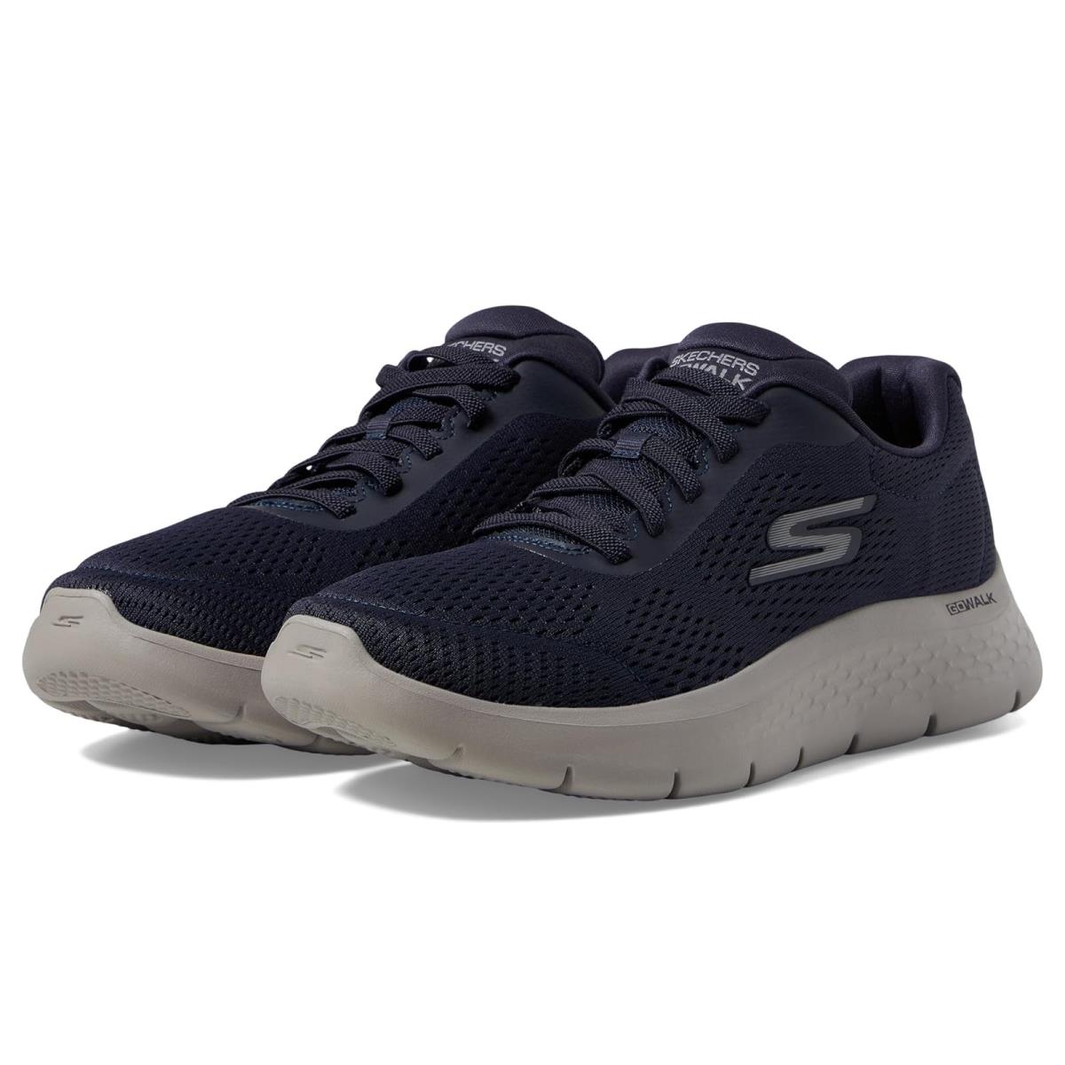 Man`s Sneakers Athletic Shoes Skechers Performance Go Walk Flex - Remark Navy/Grey