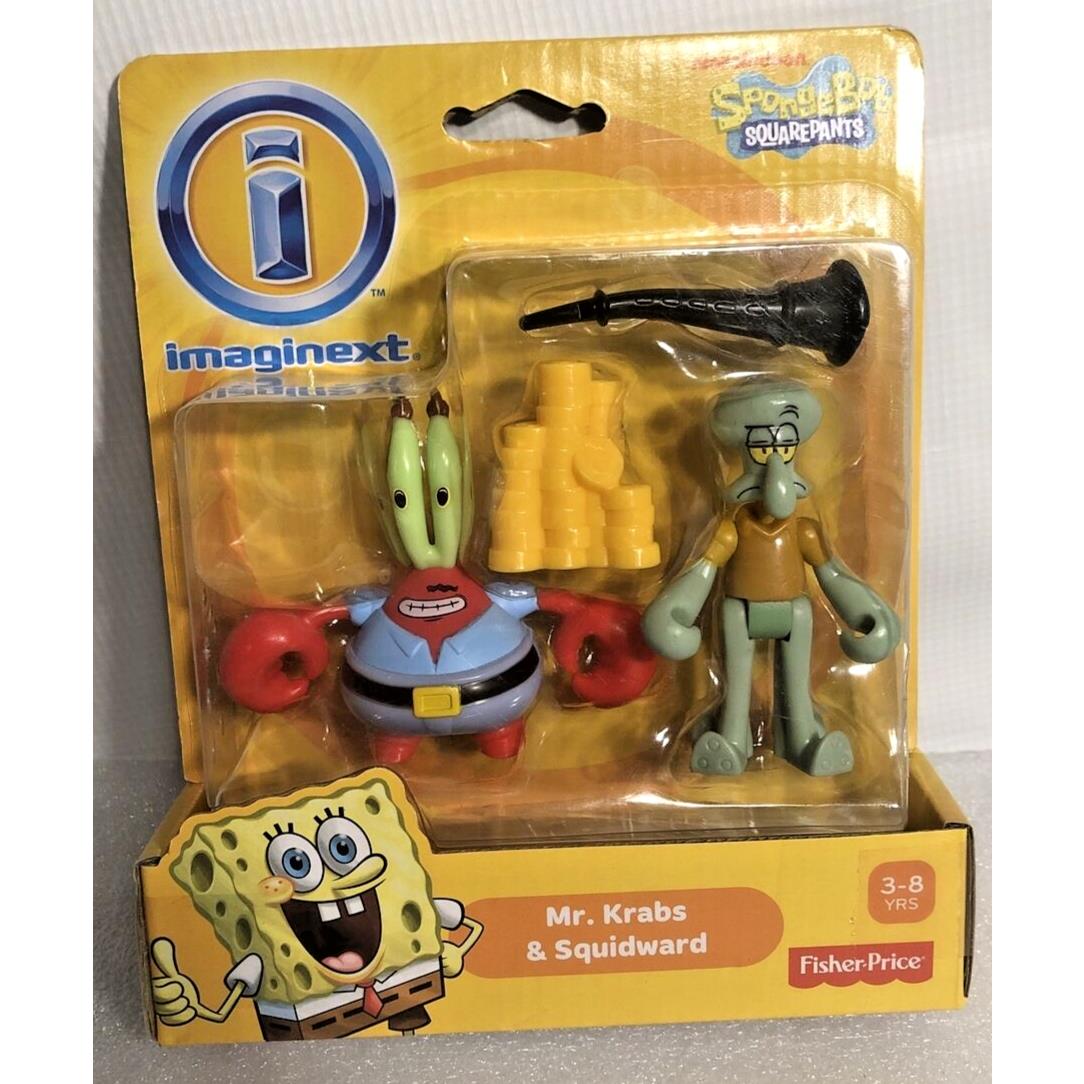 Imaginext Spongebob Squarepants Mr. Krabs Squidward with Clarinet and Coins