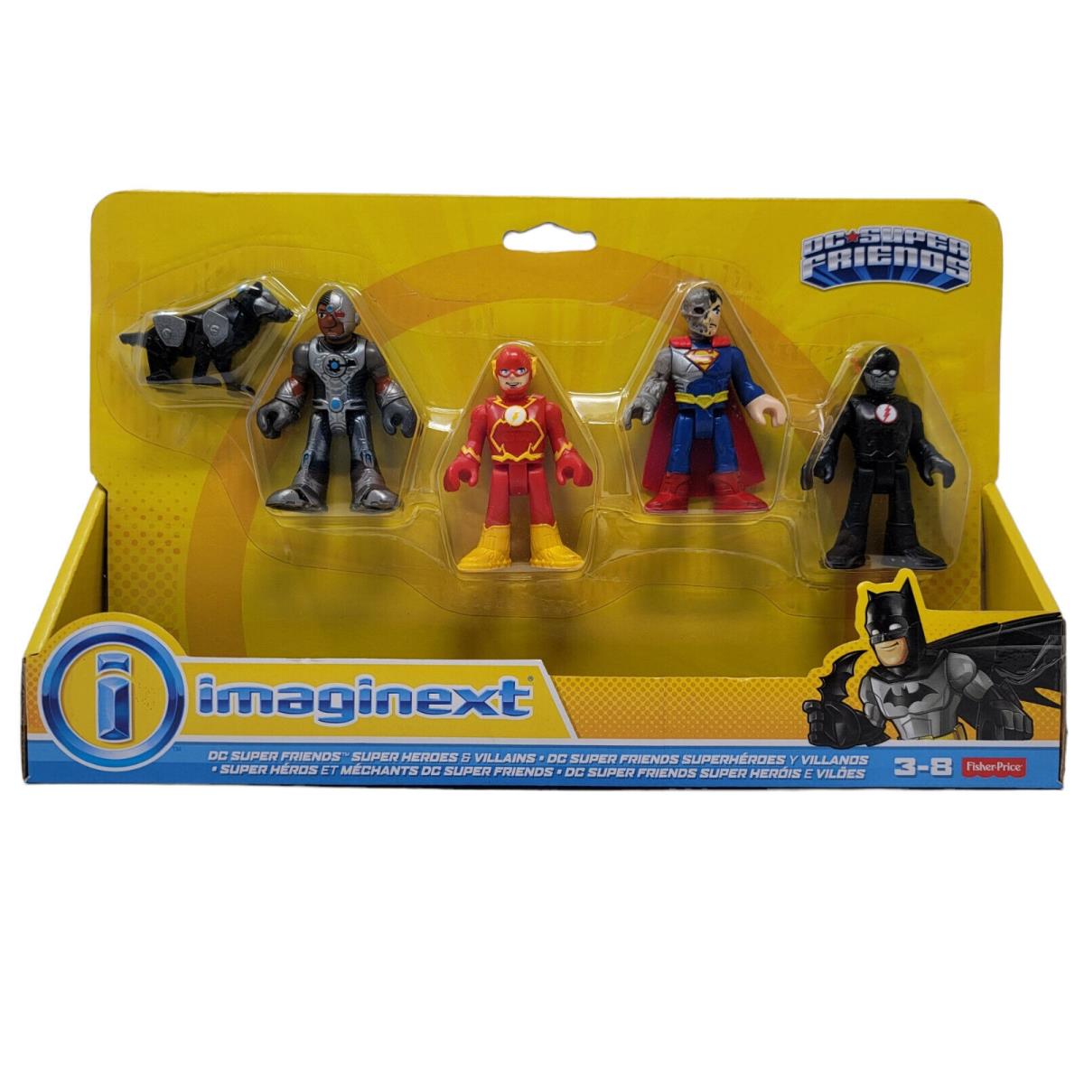 Imaginext DC Super Friends Super Heroes Villains Black Flash Cyborg Superman