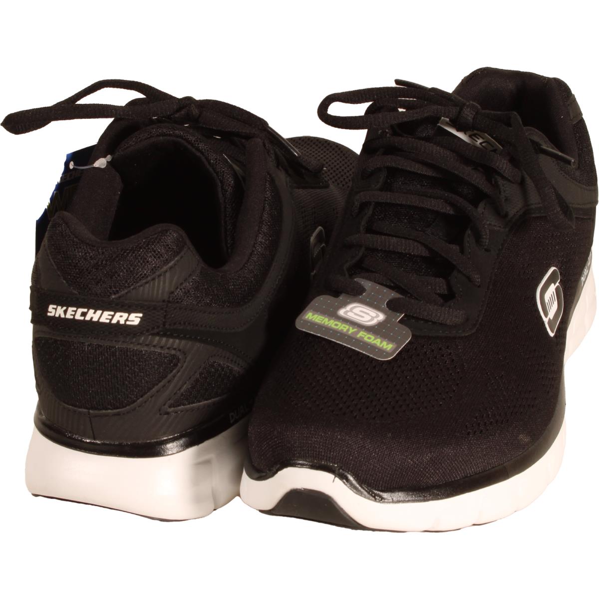 Skechers Skech Knit Dual Lite Mens Mid Top Running Shoes Black US Size 10 Wide - Black