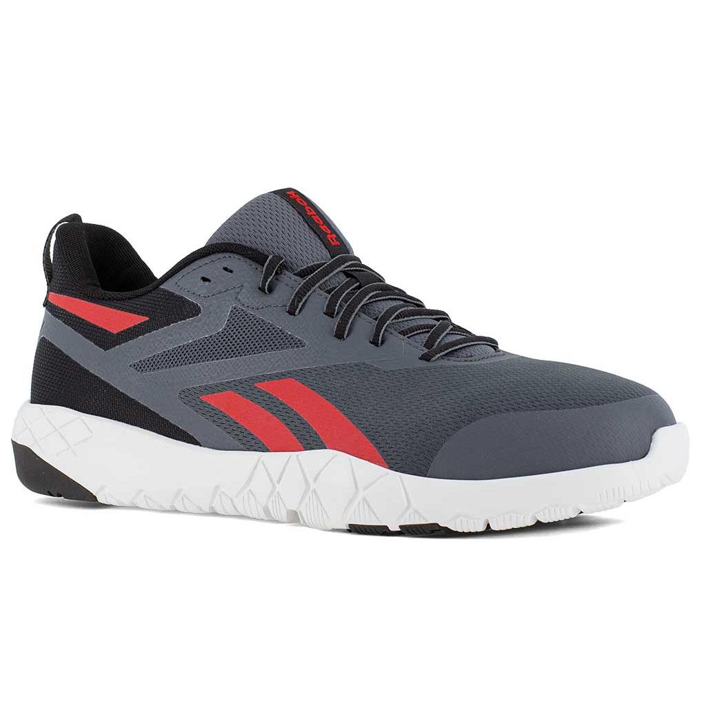 Reebok Work Men`s Flexagon Force XL Composite Toe SD SR Gray Red 17