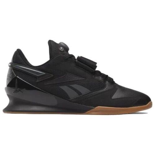 Men Reebok Legacy Lifter Iii Pump Weight Lifting Shoes Sneakers Black Gray Gum - Black