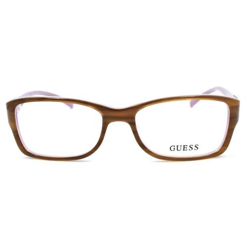 Guess GU2274 Rectangle Amber Horn Eyeglasses