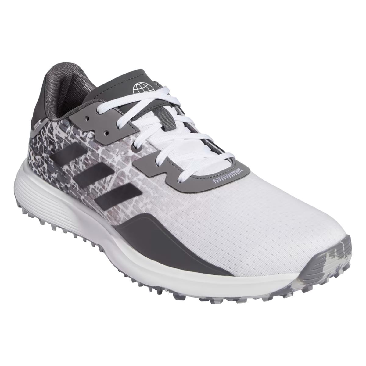 Adidas Men`s S2G Spikeless Golf Shoes 1-Year Waterproof Warranty White/Grey