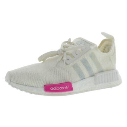 Adidas Originals Nmd_R1 J Boys Shoes - Off-White/Pink, Full: Off-White/Pink