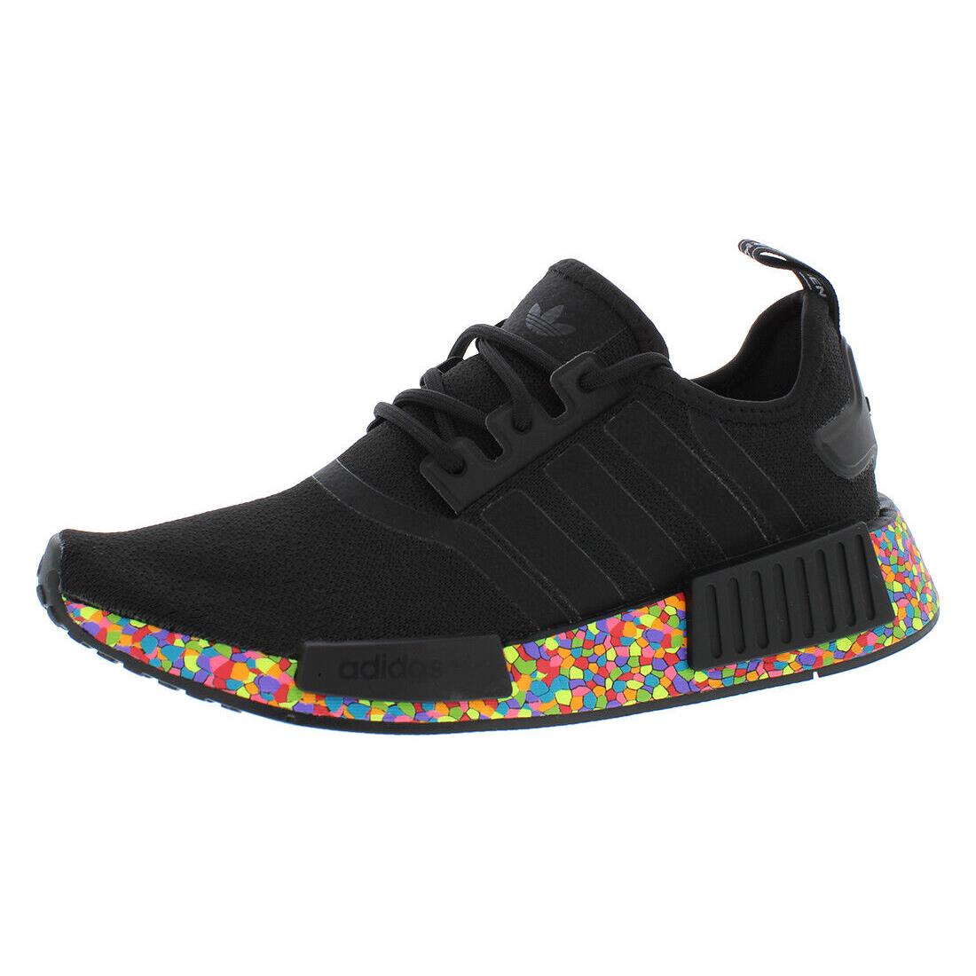 Adidas Nmd_R1 GS Boys Shoes - Black/Multicolored, Main: Black