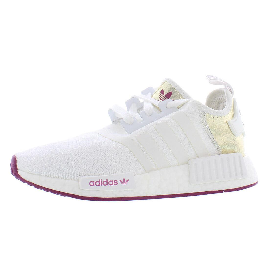 Adidas Nmd R1 Womens Shoes - White/Berry/Gold, Main: White