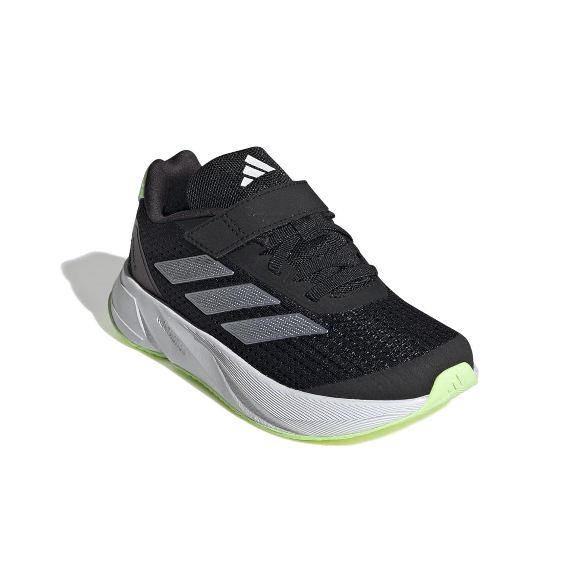 Boy`s Sneakers Athletic Shoes Adidas Kids Duramo SL Little Kid/big Kid Black/Zero Metallic/Green Spark