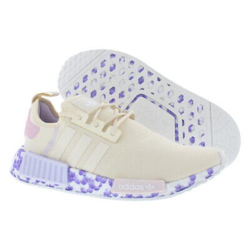 Adidas NMD_R1 Womens Shoes - Beige/White/Purple, Main: Beige
