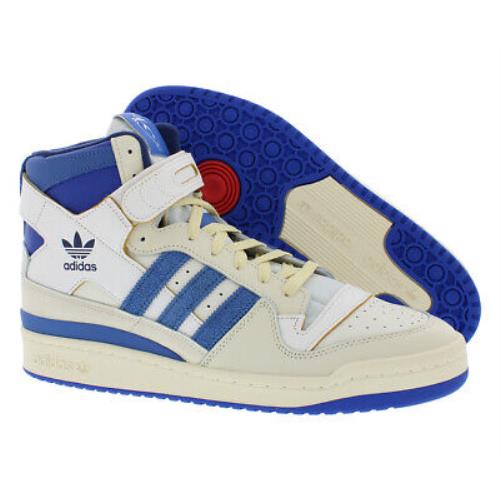 Adidas Forum 84 Hi Mens Shoes - Off White/Footwear White/Royal Blue, Main: Off-White