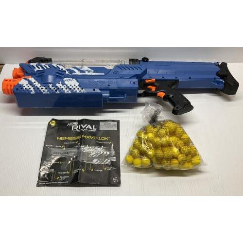 Nerf Rival Nemesis MXVII-10K Blue Hopper Fed Fully Motorized B8239UF0 - O/b