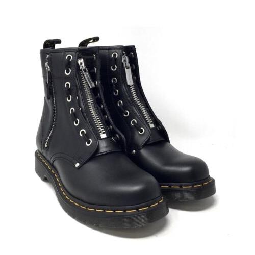 Dr. Martens 1460 Twin Zip Leather Women`s Lace Up Boot Black Sizes