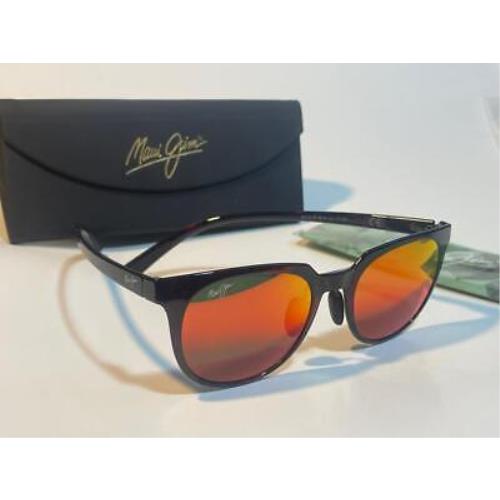Maui Jim Wailua Polarized Sunglasses Red Black Tortoise/lava Mirror RM454-04T