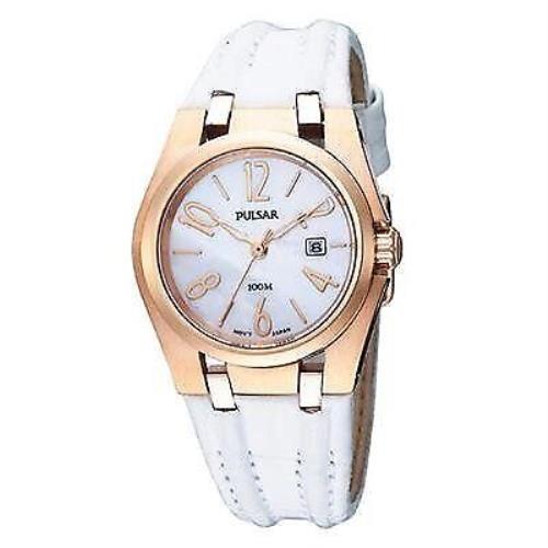 Pulsar Leather Strap Ladies` Watch PXT658X1