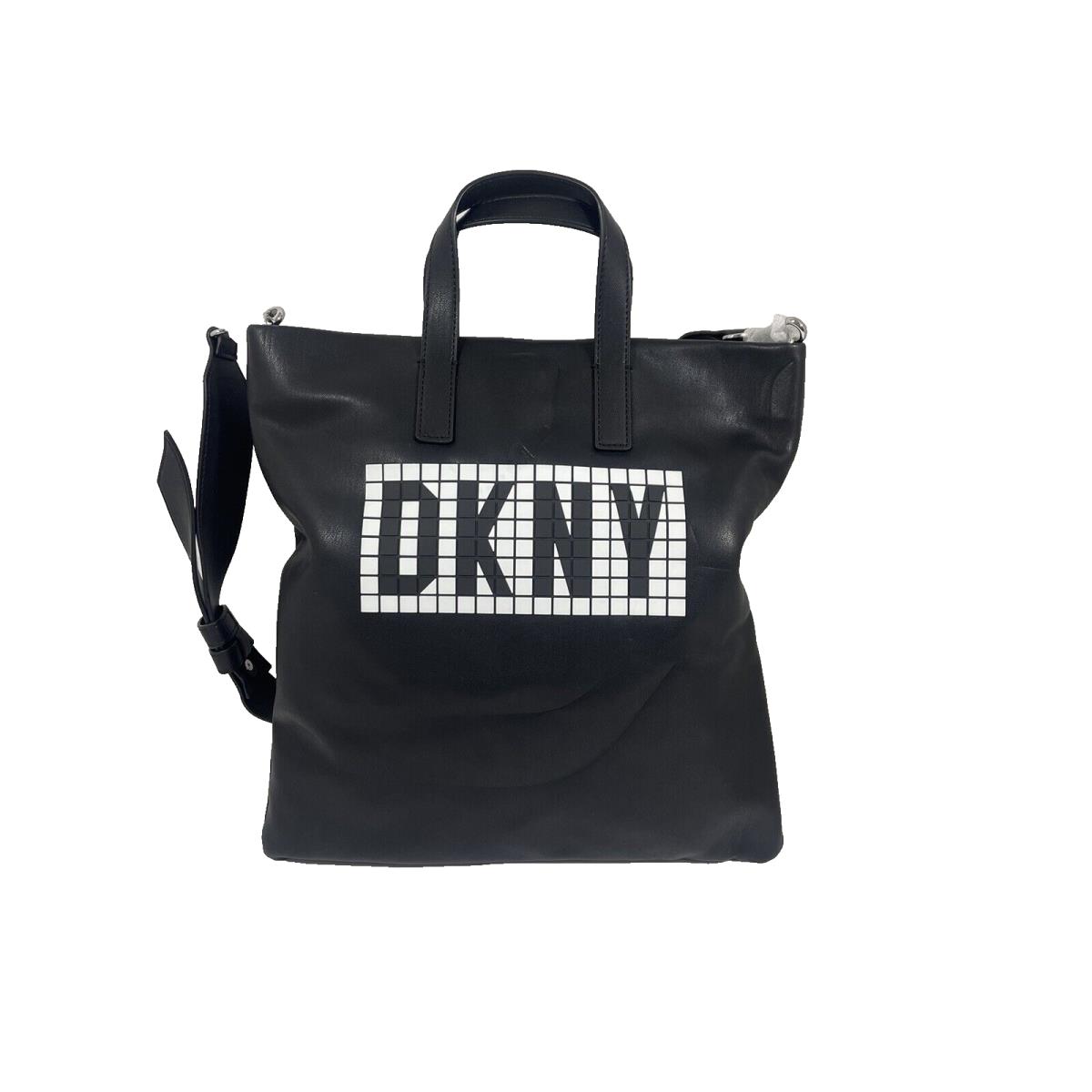 Dkny Tilly Tile Logo Tote Black