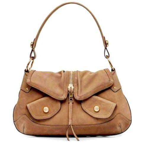 Dkny Effie Zip Driftwood Leather Handbag Dark Beige