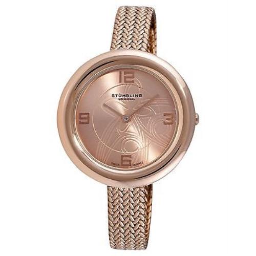 Stuhrling 506.124414 Women Leisure Soiree Deauville Rose Mesh Watch