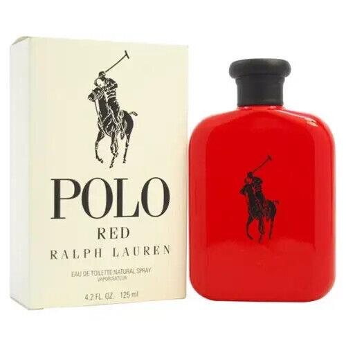 Polo Red by Ralph Lauren Eau de Toilette Men`s Spray 4.2 fl OZ / 125mL Tstr