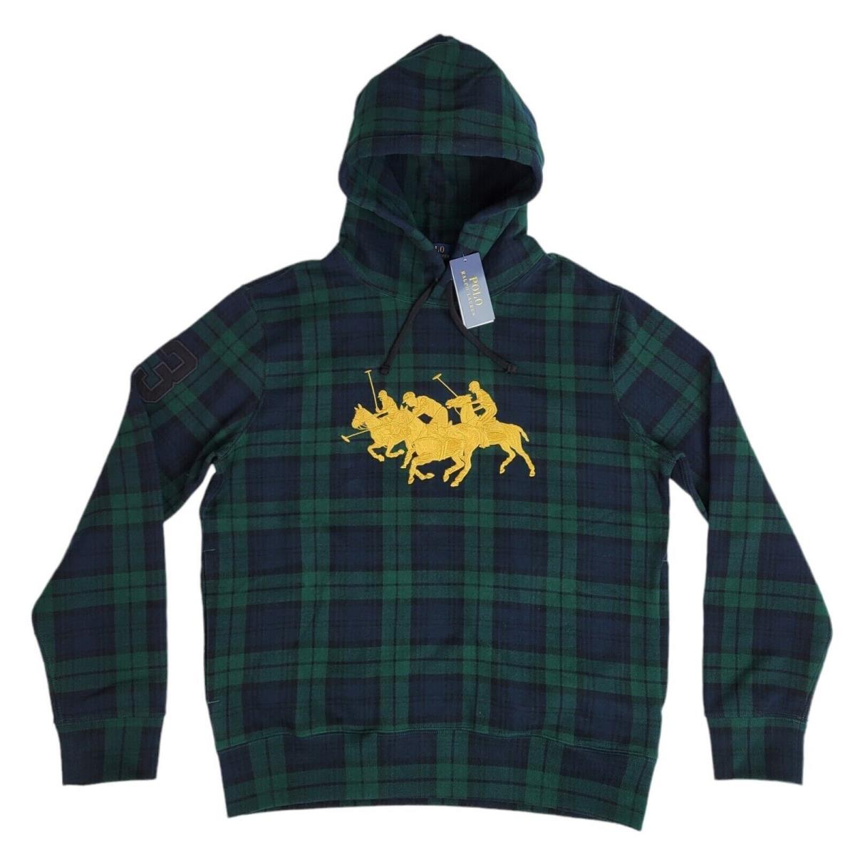Polo Ralph Lauren Heritage Blackwatch Triple Pony Hoodie/sweatshirt. L