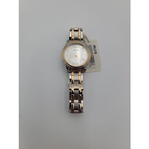 Bulova Women`s Watch Two Tone 98L218 no Box Corporate Nice Weight Working