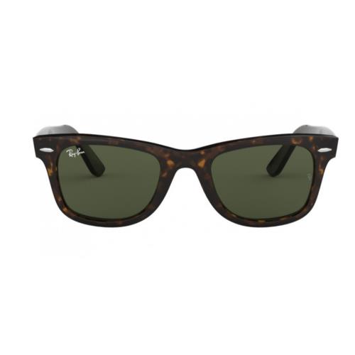 Ray Ban Wayfarer Green Lenses Unisex Tortoise Sunglasses RB2140-902-54