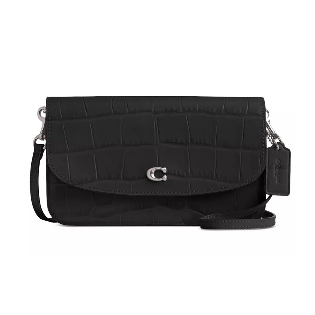 Coach Embossed Croc Leather Hayden Crossbody Black