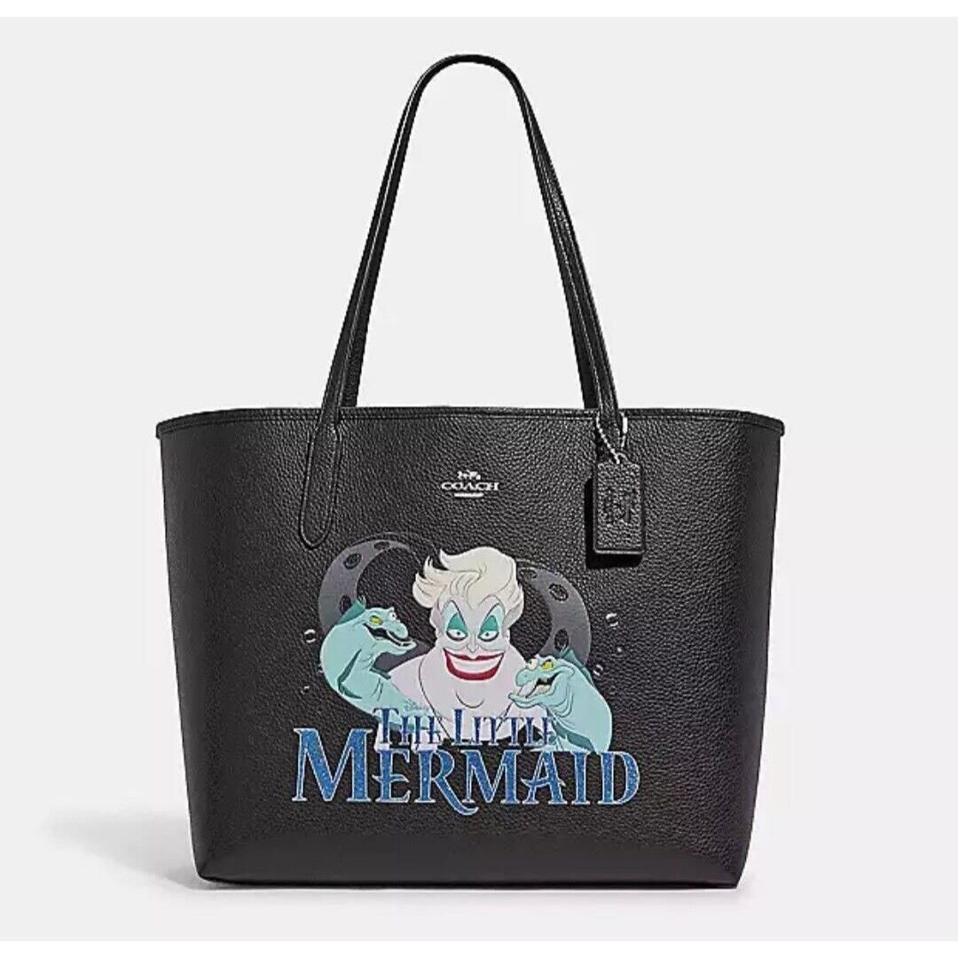 Guaranteed Coach X Disney CC160 The Little Mermaid Ursula Tote Black