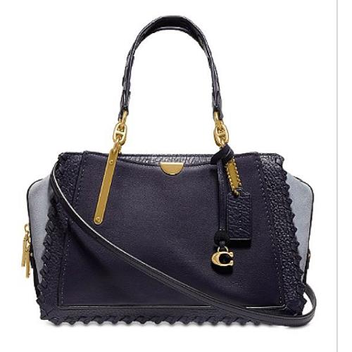 Coach Whipstitch Colorblock Leather Dreamer Satch Ink Multi/gold 69612 - Exterior: Ink Multi/Gold