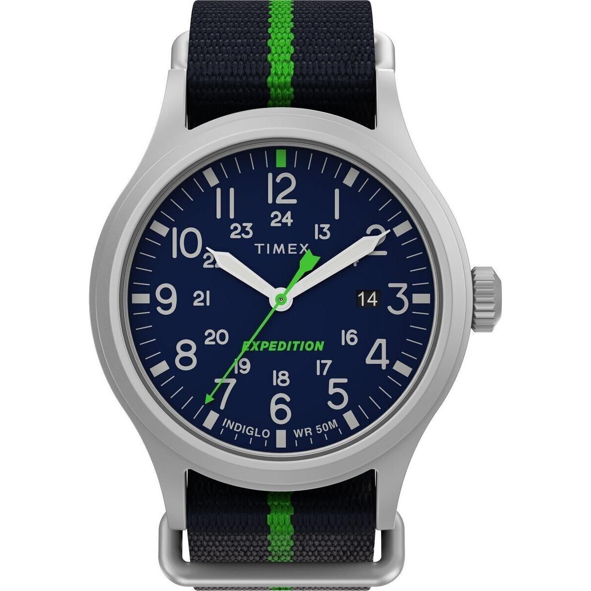 Timex TW2V23000 Men`s Indiglo Expedition Sierra Slip-thru Fabric Strap Watch