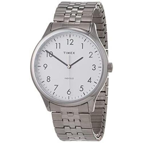 Timex Men`s Main Street Modern Easy Reader Quartz Watch - Silver-tone