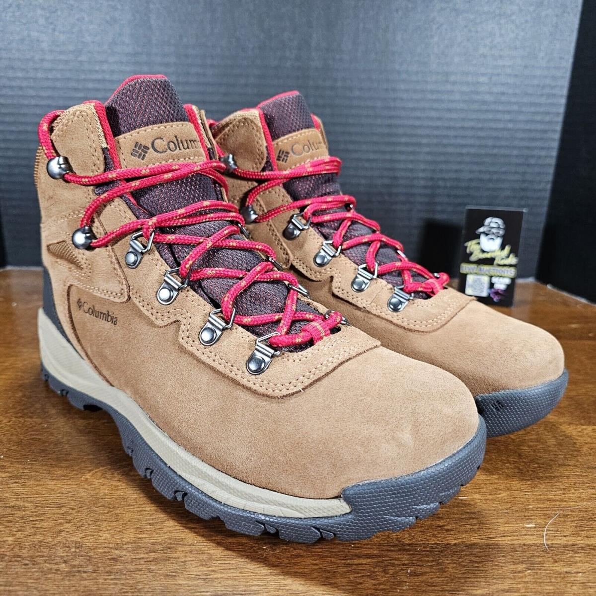 Columbia N7318 Womens Brown Newton Ridge Waterproof Amped Hiking Boot Size 10.5