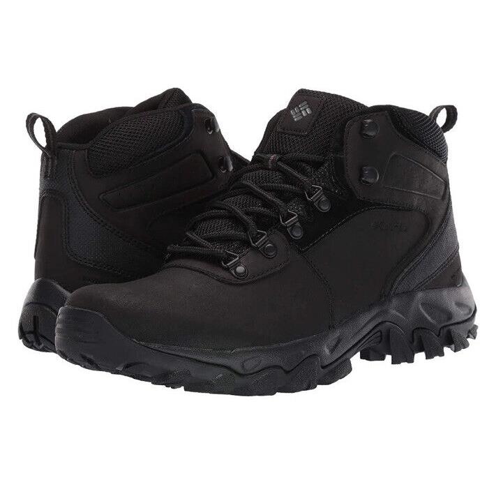 Man`s Hiking Columbia Newton Ridge Plus II Waterproof Size 11 W - Black/Black