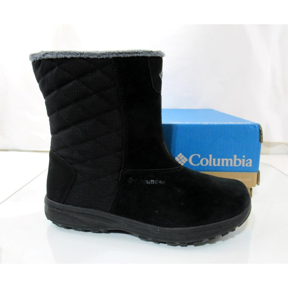 Women`s Columbia Ice Maiden Slip Iii Waterproof Winter Snow Boots Black Size 10