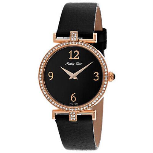 Mathey Tissot Women`s Gaia Black Dial Watch - D587QPN