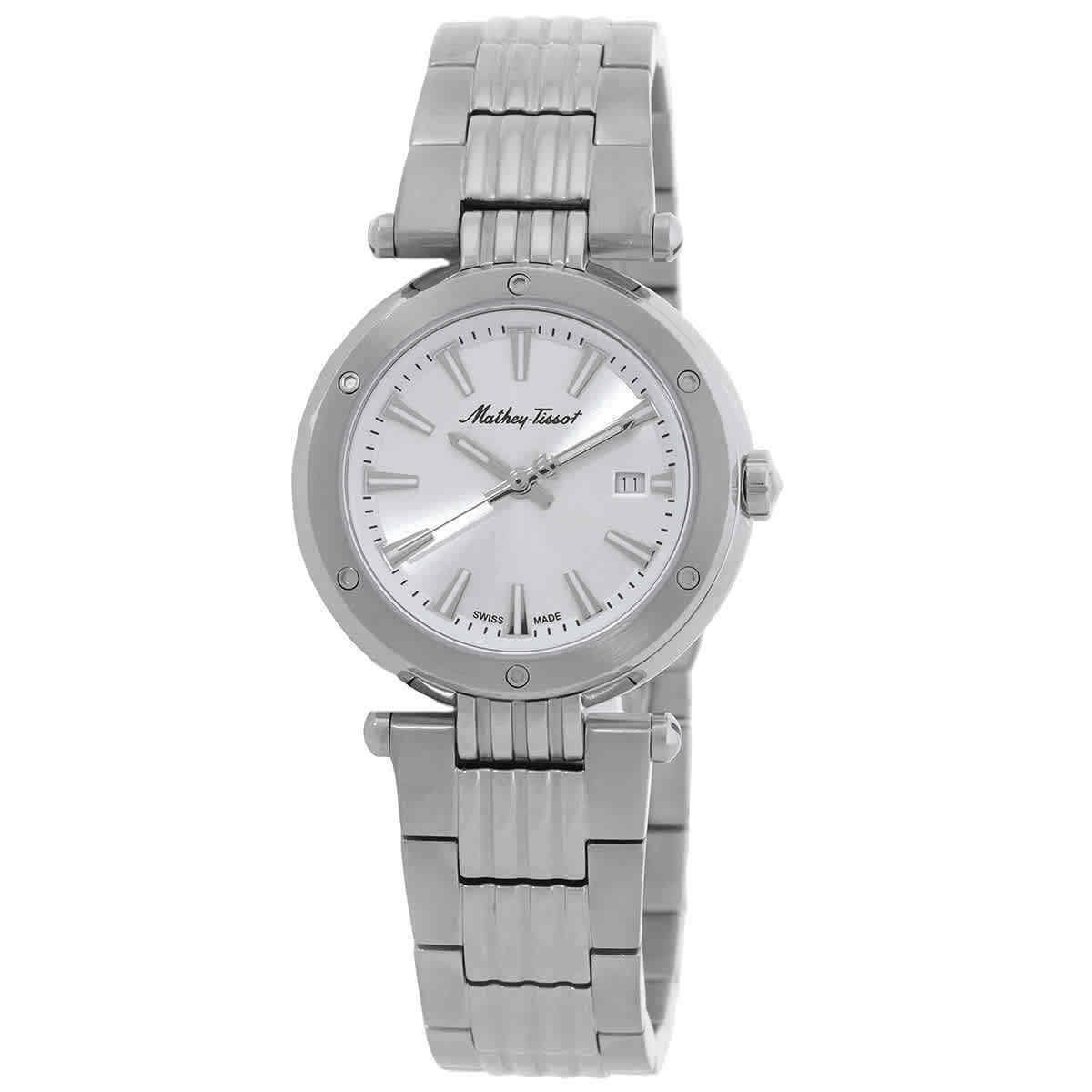 Mathey-tissot Neptune Quartz Silver Dial Ladies Watch D912AI