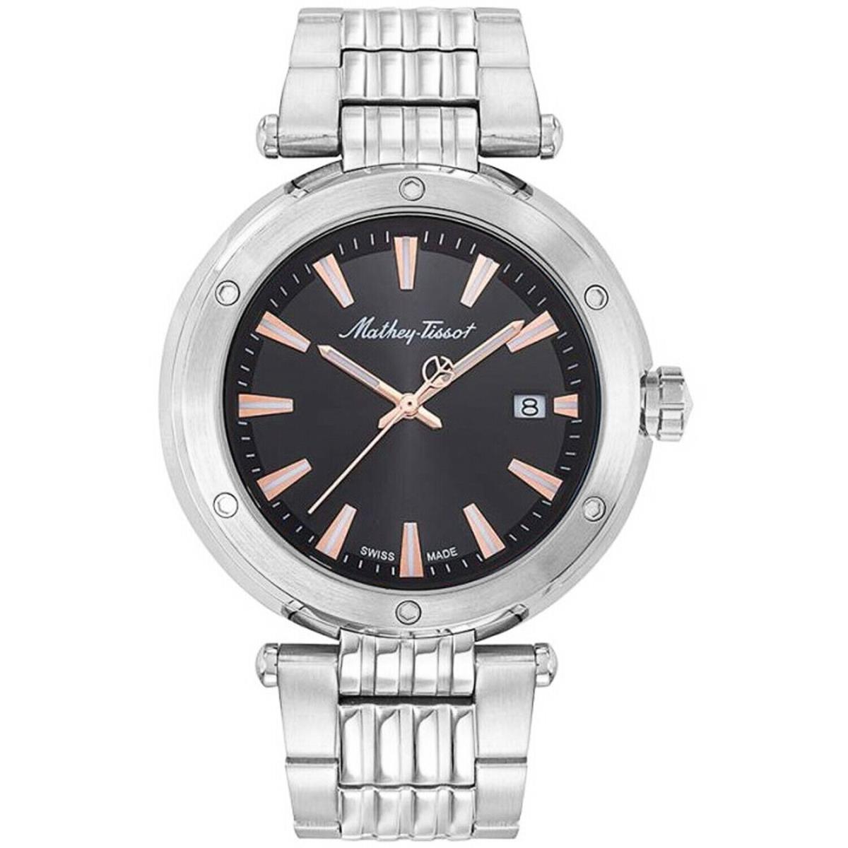 Mathey Tissot Men`s Neptune Black Dial Watch - H912RRN