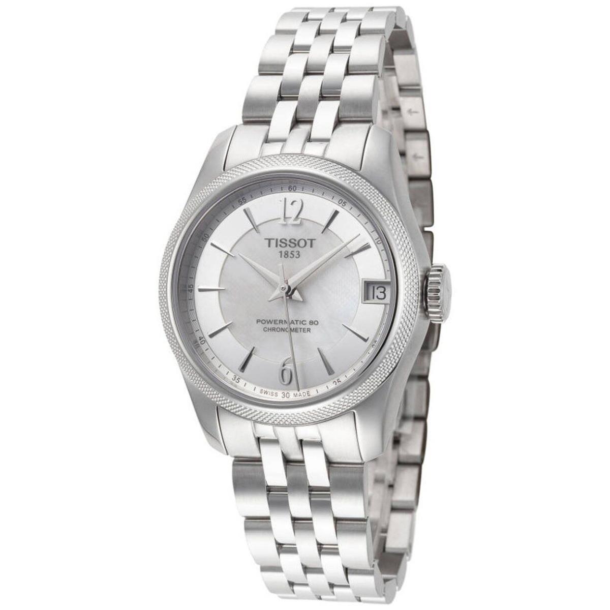 Tissot Womens Ballade Powermatic 80 White Mop Dial Watch - T1082081111700