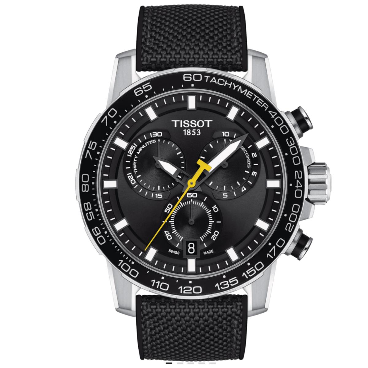 Tissot T1256171705102 Supersport Mens Watch Black Dial Band Chronograph