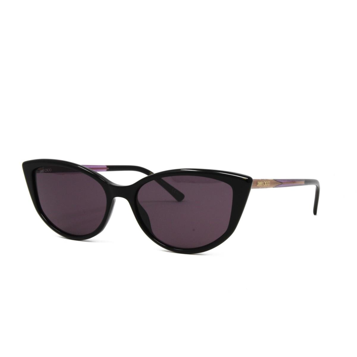 Jimmy Choo Sunglasses Women`s Cat Eye Nadia/s 807 Black 56mm Violet Lens