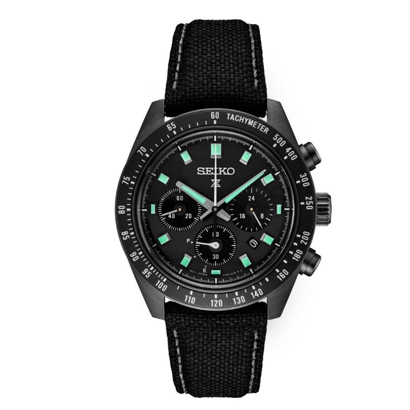 Seiko Prospex Black Series Speedtimer Solar Chronograph Watch SSC923